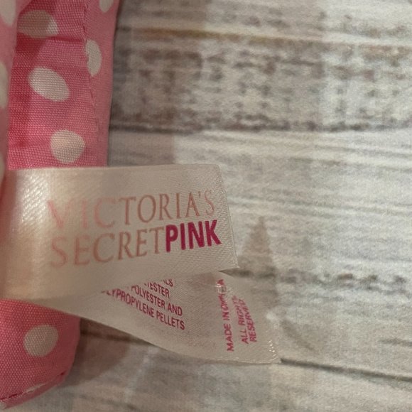 Victoria's Secret PINK White Dot Print Stuffed Mini Dog - 2004 First Edition - Picture 4 of 5